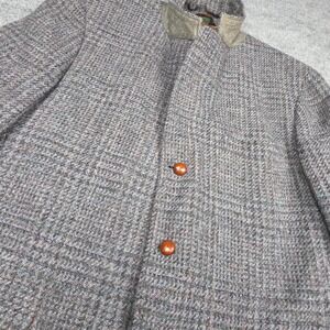 Vintage Southwick Tweed Blazer Jacket Men's 44 Gray Herringbone Plaid Union Made